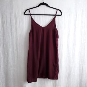 Streetwear Society Slip Dress in Burgundy size Small